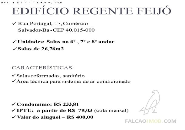 Imagem Imóvel Comercial para Alugar, 26 m² em Comércio - Salvador