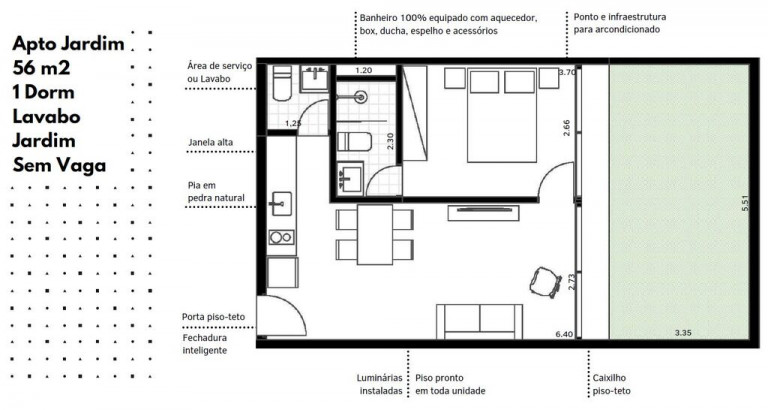 Apartamento com 1 Quarto à Venda, 46 m² em Brooklin Novo - São Paulo