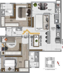 Apartamento com 3 Quartos à Venda, 96 m² em Canto - Florianópolis