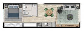 Apartamento com 1 Quarto à Venda, 24 m² em Bela Vista - São Paulo