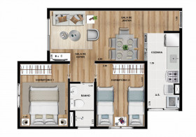 Apartamento com 2 Quartos à Venda, 44 m² em Brás - São Paulo