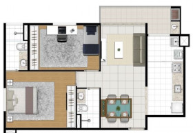 Apartamento com 1 Quarto à Venda, 49 m² em Alphaville - Barueri