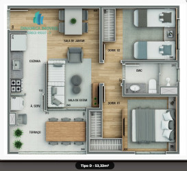 Apartamento com 2 Quartos à Venda, 50 m² em Jardim Nossa Senhora Da Penha - Hortolândia