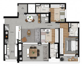 Apartamento com 3 Quartos à Venda, 118 m² em Vila Prudente - São Paulo