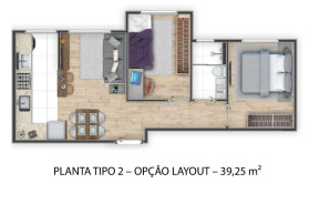 Apartamento com 2 Quartos à Venda, 39 m² em Santa Maria - Santo André