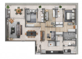 Apartamento com 3 Quartos à Venda, 175 m² em Moema Pássaros - São Paulo