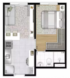 Apartamento com 2 Quartos à Venda, 34 m² em Santa Cecília - São Paulo