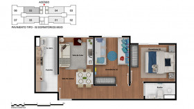 Apartamento com 2 Quartos à Venda, 43 m² em Jardim Leme - São Paulo