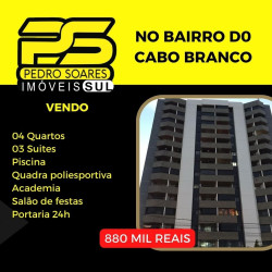 Flat com 4 Quartos à Venda, 190 m² em Cabo Branco - João Pessoa