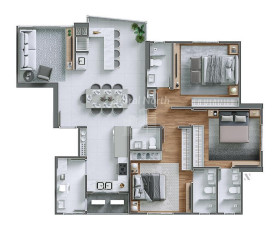 Apartamento com 3 Quartos à Venda, 122 m² em Centro - Balneário Camboriú