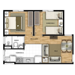 Apartamento com 2 Quartos à Venda, 52 m² em Loteamento Residencial Campina Verde - Campinas