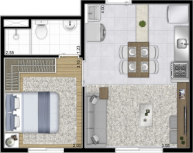 Apartamento com 1 Quarto à Venda, 26 m² em Vila Prudente - São Paulo