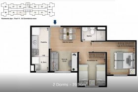 Apartamento com 2 Quartos à Venda, 39 m² em Penha - São Paulo