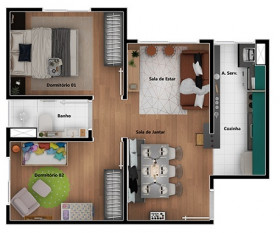 Apartamento com 2 Quartos à Venda, 43 m² em Vila Andrade - São Paulo