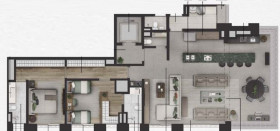 Apartamento com 3 Quartos à Venda, 206 m² em Itaim Bibi - São Paulo