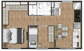 Apartamento com 2 Quartos à Venda, 36 m² em Vila Das Belezas - São Paulo