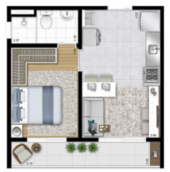 Apartamento com 1 Quarto à Venda, 26 m² em Vila Ré - São Paulo