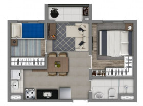 Apartamento com 2 Quartos à Venda, 49 m² em Socorro - São Paulo