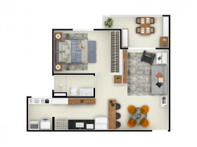Apartamento com 1 Quarto à Venda, 51 m² em Eloy Chaves - Jundiaí