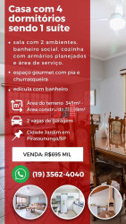 Casa com 4 Quartos à Venda, 214 m² em Cidade Jardim - Pirassununga