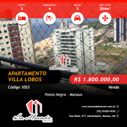 Apartamento com 3 Quartos à Venda, 204 m² em Ponta Negra - Manaus