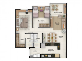 Apartamento com 3 Quartos à Venda, 85 m² em Altos Do Morumbi - Vinhedo