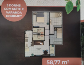 Imóvel com 3 Quartos à Venda, 58 m² em Jardim Novo ângulo - Hortolândia