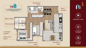 Apartamento com 2 Quartos à Venda, 75 m² em Botafogo - Campinas