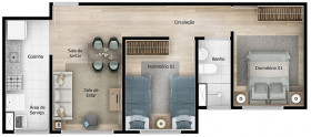 Apartamento com 2 Quartos à Venda, 44 m² em Bonsucesso - Guarulhos