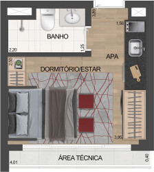 Studio com 1 Quarto à Venda, 22 m² em Vila Clementino - São Paulo