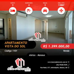 Apartamento com 3 Quartos à Venda, 138 m² em Aleixo - Manaus