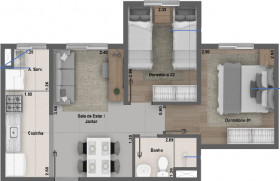 Apartamento com 2 Quartos à Venda, 39 m² em Cidade Nova São Miguel - São Paulo