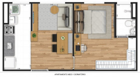 Apartamento com 2 Quartos à Venda, 40 m² em Jardim Nova Europa - Hortolândia