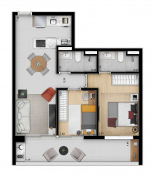 Apartamento com 2 Quartos à Venda, 64 m² em Brooklin Paulista - São Paulo