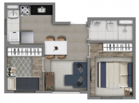 Apartamento com 2 Quartos à Venda, 33 m² em Socorro - São Paulo