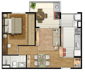 Apartamento com 2 Quartos à Venda, 66 m² em Vila Independência - Piracicaba