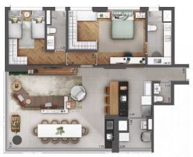 Apartamento com 2 Quartos à Venda, 125 m² em Perdizes - São Paulo