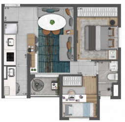 Apartamento com 2 Quartos à Venda, 38 m² em Imirim - São Paulo