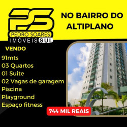 Apartamento com 3 Quartos à Venda, 91 m² em Altiplano Cabo Branco - João Pessoa