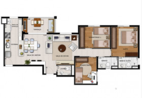 Apartamento com 2 Quartos à Venda, 71 m² em Morumbi - Paulínia