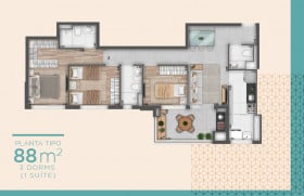 Apartamento com 3 Quartos à Venda, 89 m² em Umuarama - Osasco