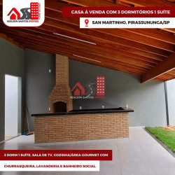 Casa com 3 Quartos à Venda, 250 m² em Jardim Residencial San Martinho - Pirassununga