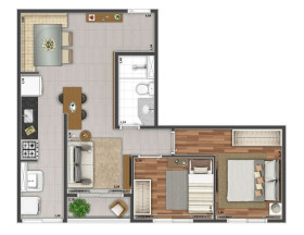 Apartamento com 2 Quartos à Venda, 52 m² em Caputera - Arujá