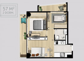 Apartamento com 2 Quartos à Venda, 56 m² em Pinheiros - São Paulo