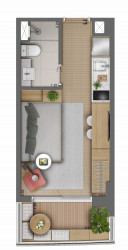 Apartamento com 1 Quarto à Venda, 43 m² em Centro - São Paulo