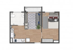 Apartamento com 2 Quartos à Venda, 35 m² em Moema - São Paulo