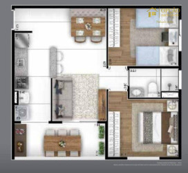 Apartamento com 2 Quartos à Venda, 51 m² em Vila Roma - Salto