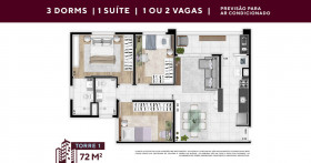 Apartamento com 2 Quartos à Venda, 61 m² em Jardim Do Lago - Jundiaí