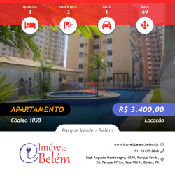 Apartamento com 3 Quartos à Venda, 69 m² em Parque Verde - Belém