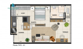 Studio com 1 Quarto à Venda, 42 m² em Bosque - Campinas